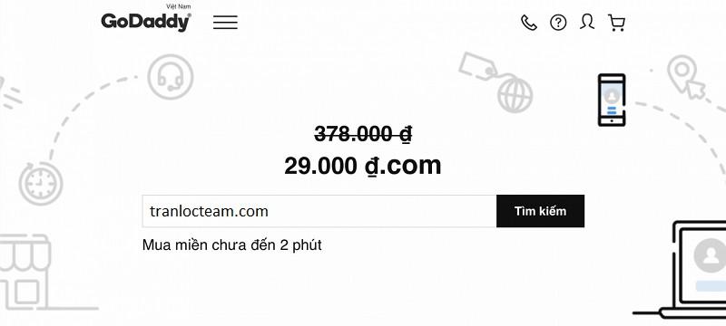 Tên miền GoDaddy khuyến mãi chỉ còn 29k