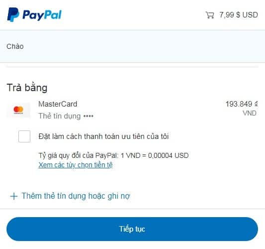 cổng thanh toán paypal