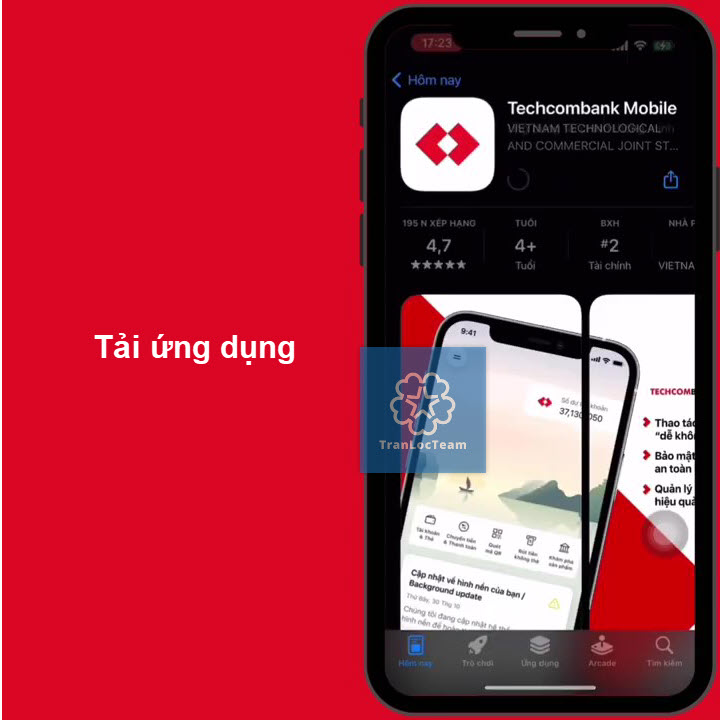 Tải ứng dụng Techcombank