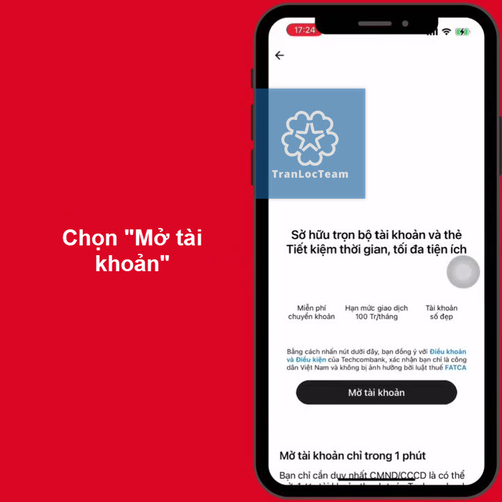 Mở Tài Khoản Techcombank Online (2023) 6