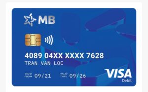 Thẻ ghi nợ quốc tế Visa Debit MBBank