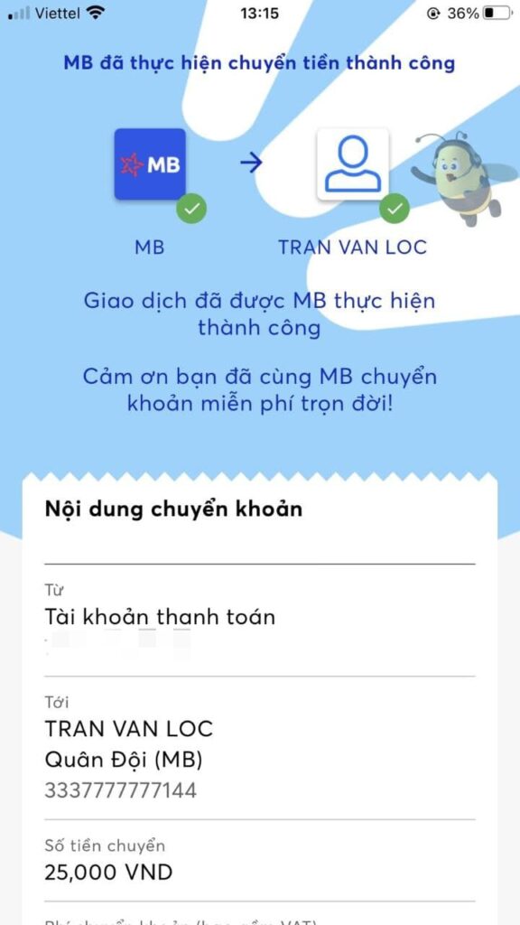 Cộng tác viên MB nhập mã RM MBBank