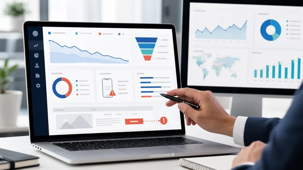 5 dấu hiệu website doanh nghiệp của bạn đang làm mất khách mỗi ngày 3 Chuyên gia kiểm tra dashboard traffic và chuyển đổi của website doanh nghiệp