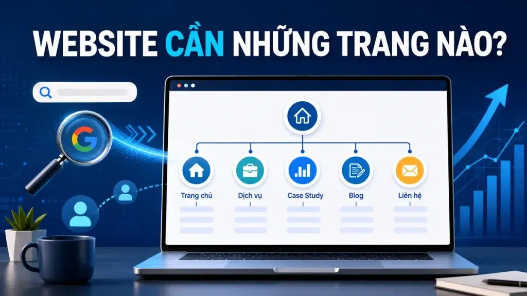 Website doanh nghiệp cần những trang nào để có khách từ Google? 1 Sơ đồ các trang cần có trên website doanh nghiệp để dẫn khách từ Google