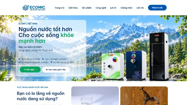 Dự án 1 Website máy lọc nước ion kiềm Ecomic Việt Nam